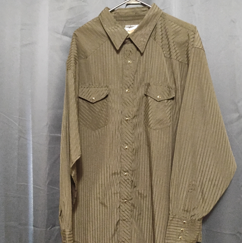 Wrangler Black Dress Shirt for Men XXL